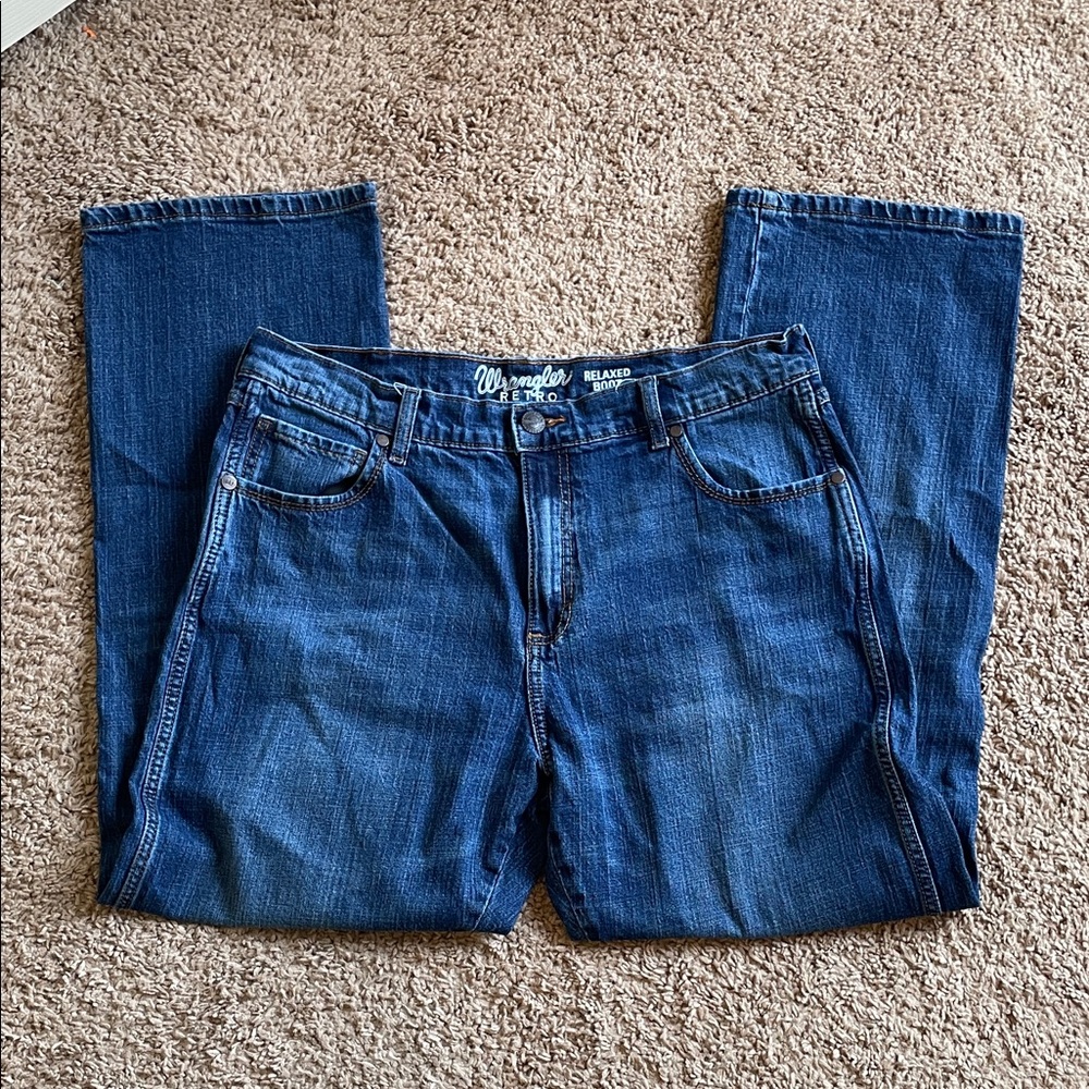 Wrangler Retro Men's Relaxed Fit Jeans - Blue Denim